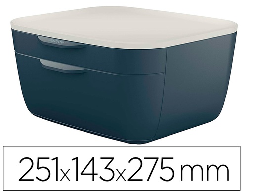 [53570089] FICHERO CAJONES DE SOBREMESA LEITZ COSY 2 CAJONES GRIS