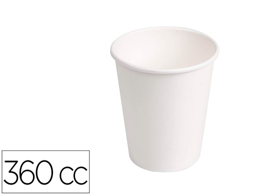 [103269] VASO DE CARTON BIODEGRADABLE BLANCO 360 CC PAQUETE DE 40 UNIDADES