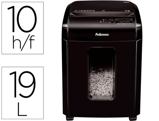 [4630601] DESTRUCTORA DE DOCUMENTOS FELLOWES 10M CAPACIDAD DE CORTE 10 H SEGURIDAD P5 DESTRUYE GRAPAS Y TARJETAS DE