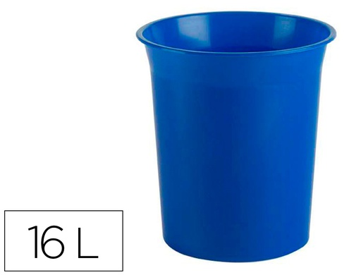 [2001AM AZ] PAPELERA PLASTICO ARCHIVO 2000 ANTIMICROBIANA SANITIZED PLASTICO AZUL 18 LITROS 290X310 MM