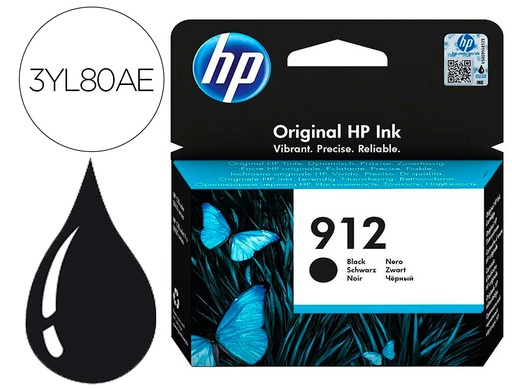 [3YL80AE] INK-JET HP 912 OFFICEJET 8010 / 8020 / 8035 NEGRO 300 PAG