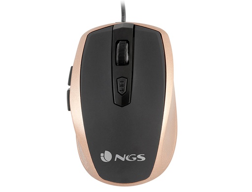 [TICKGOLD] RATON NGS CABLE TICK OPTICO 800/1600 DPI 6 BOTONES NANO CONEXION USB COLOR ORO