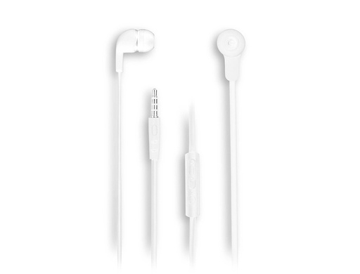 [CROSSSKIPWHITE] AURICULAR NGS CROSS SKIP CON CONTROL DE VOLUMEN JACK 3,5 MM LONGITUD CABLE 1,2 MT COLOR BLANCO