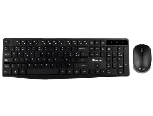 [ALLUREKIT] SET TECLADO Y RATON NGS ALLURE MULTIMEDIA INALAMBRICO USB NANO 2,4 GHZ COLOR NEGRO