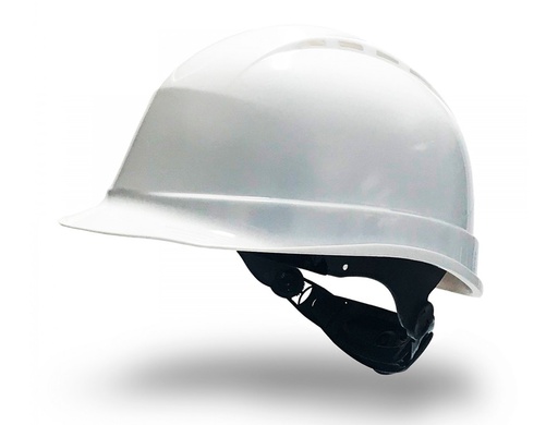 [C20RV-BL] CASCO FARU POLIETILENO VENTILADO 6 PUNTOS FIJACION AJUSTE RULETA COLOR BLANCO