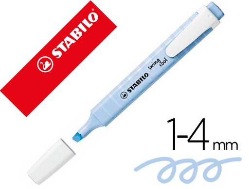 [275/111-8] ROTULADOR STABILO FLUORESCENTE FINO SWING COOL PASTEL AZUL NUBLADO