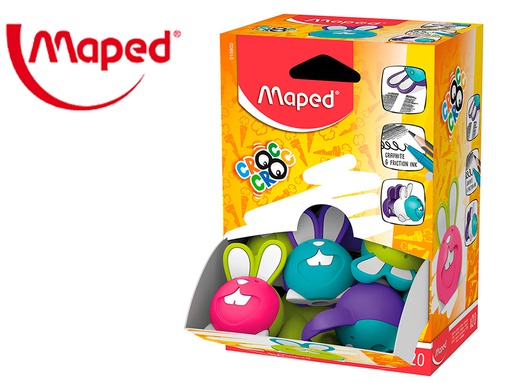 [15802] GOMA DE BORRAR MAPED CROC CROC DUO CONEJO COLORES SURTIDOS