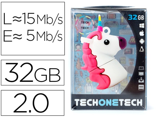 [TEC5148-32] MEMORIA USB TECH ON TECH MI UNICORNIO 32 GB