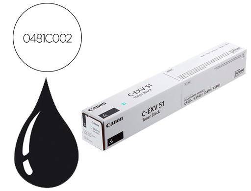 [0481C002] TONER CANON EXV51 IR C5335 C5540 C55000 NEGRO