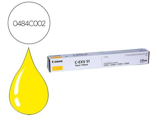 [0484C002] TONER CANON EXV51 IR C5335 C5540 C55000 AMARILLO
