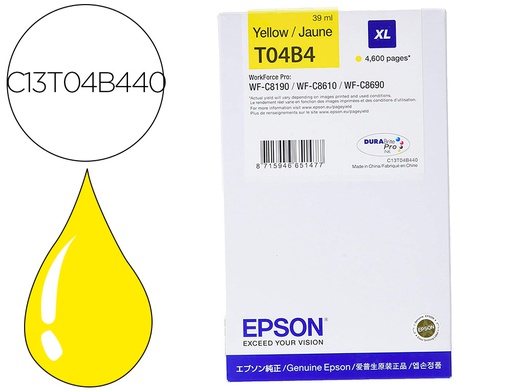 [C13T04B44N] INK-JET EPSON WF-C81XX / WF-C86XX XL AMARILLO