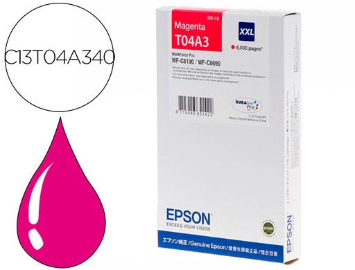 [C13T04A34N] INK-JET EPSON WF-C8190 / WF-C8690 XXL MAGENTA