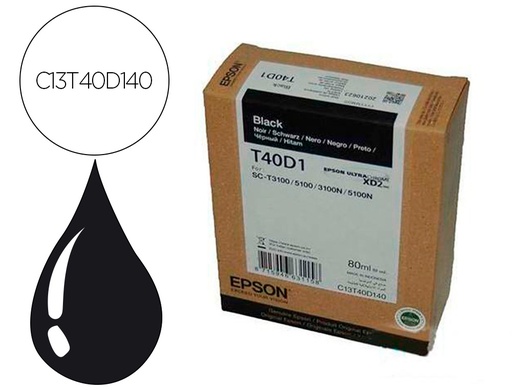 [C13T40D140] INK-JET EPSON ULTRACHROME XD2 NEGRO T40D140 SC-T3100/SC-T 5100 80 ML