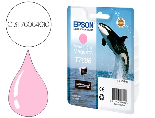 [C13T76064N10] INK-JET EPSON SURECOLOR SC-P600 MAGENTA VIVO CLARO