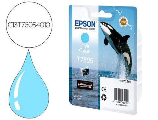 [C13T76054010] INK-JET EPSON SURECOLOR SC-P600 CIAN CLARO
