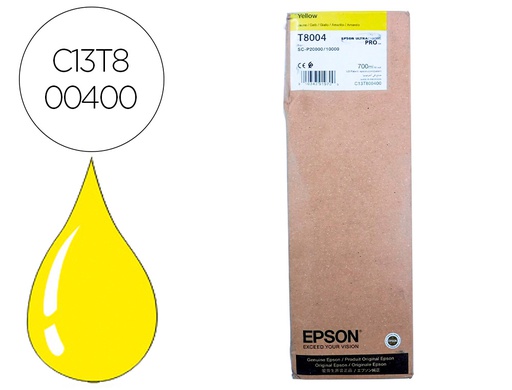 [C13T800400] INK-JET EPSON SINGLEPACK AMARILLO T800400 ULTRACHROME PRO 700ML