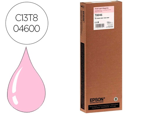 [C13T55K60N] INK-JET EPSON GF SURECOLOR SERIE SC-P VIVID LIGHT MAGENTA ULTRACHROME HDX/HD 700ML