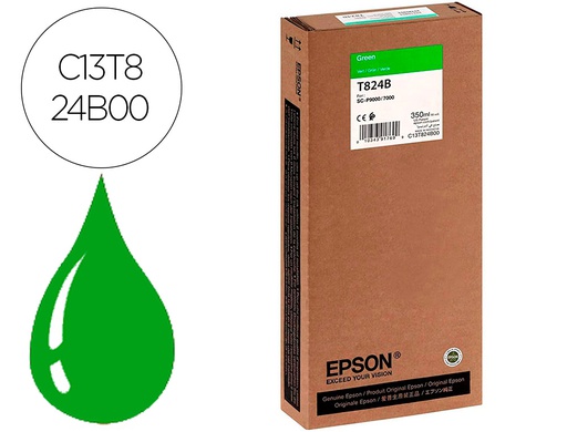 [C13T824B00] INK-JET EPSON GF SURECOLOR SERIE SC-P VERDE ULTRACHROME HDX/HD 350ML