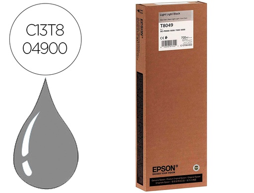 [C13T804900] INK-JET EPSON GF SURECOLOR SERIE SC-P GRIS CLARO ULTRACHROME HDX/HD 700ML