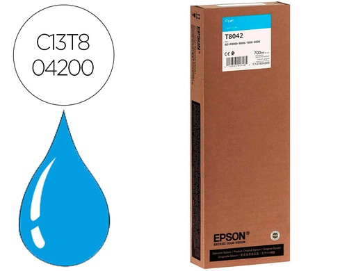 [C13T804200] INK-JET EPSON GF SURECOLOR SERIE SC-P CIAN ULTRACHROME HDX/HD 700ML