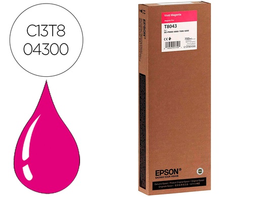 [C13T804300] INK-JET EPSON GF SURECOLOR SERIE SC-P VIVID MAGENTA ULTRACHROME HDX/HD 700ML