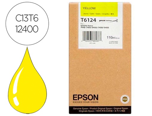 [C13T612400] INK-JET EPSON GF STYLUS PHOTO 7450/9450 AMARILLO ALTA CAPACIDAD