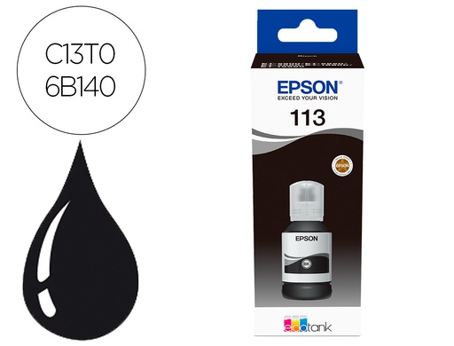 [C13T06B140] INK-JET EPSON ECOTANK 113 SERIES NEGRO