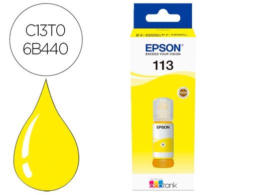 [C13T06B440] INK-JET EPSON ECOTANK 113 SERIES AMARILLO