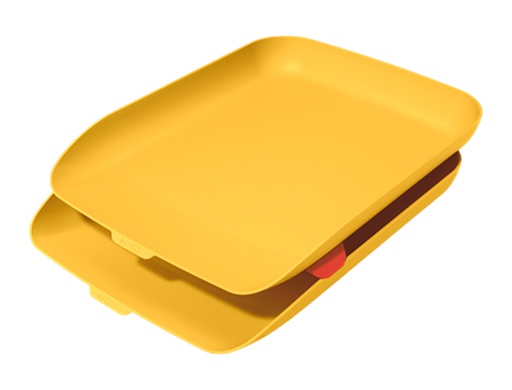 [53581019] BANDEJA SOBREMESA PLASTICO LEITZ COSY SET DE 2 UNIDADES AMARILLO 274X81X407 MM
