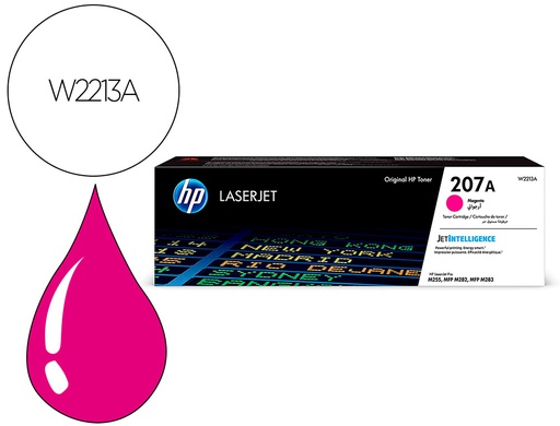 [W2213A] TONER HP 207A HP LASERJET PRO M255DW / M255NW / M282NW / M283FDN MAGENTA 1250 PAGINAS