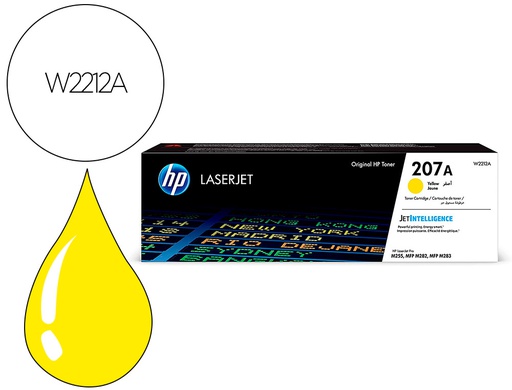 [W2212A] TONER HP 207A HP LASERJET PRO M255DW / M255NW / M282NW / M283FDN AMARILLO 1250 PAGINAS