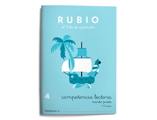 [CL4] CUADERNO RUBIO COMPETENCIA LECTORA 4 MUNDO PIRATA
