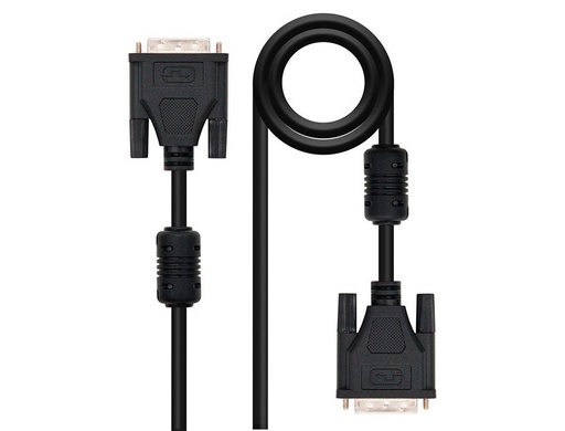 [10.15.0803] CABLE DVI NANOCABLE DUAL LINK 24+1/M-M COLOR NEGRO LONGITUD 3 M