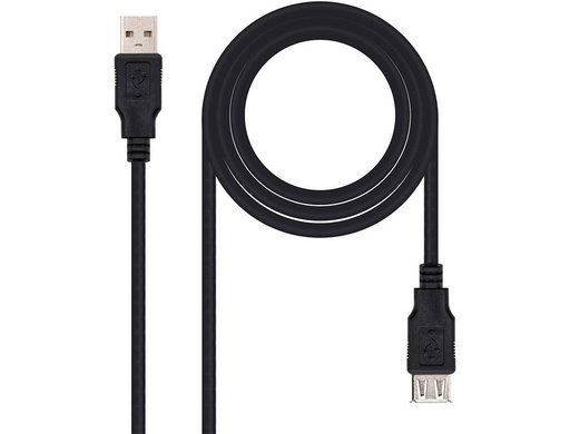 [10.01.0203-BK] CABLE USB NANOCABLE 2.0 TIPO A/M-A/H COLOR NEGRO LONGITUD 1,8 M