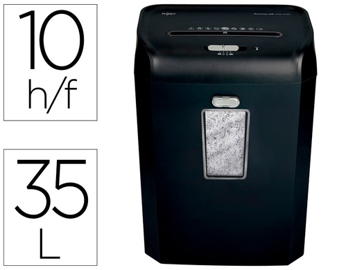 [2104585EU] DESTRUCTORA DE DOCUMENTOS REXEL PROMAX QS RSX1035 CAPACIDAD 10 HOJAS PARTICULAS DESTRUYE GRAPAS CLIPS Y