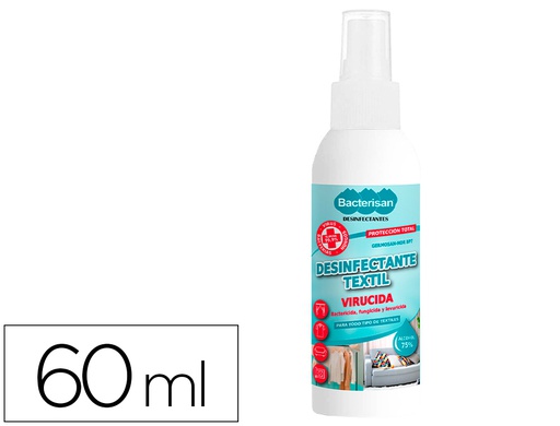 [5012GD029894] DESINFECTANTE BACTERISAN GERMOSAN-NOR BP7 VIRUCIDA PARA TEXTIL EXPOSITOR DE 24 BOTES PULVERIZADOR DE 60 ML