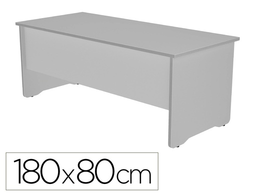 [2003AN02V24] MESA DE OFICINA ROCADA WORK 2003AB02 ALUMINIO/GRIS 180X80 CM