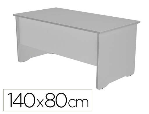 [2001AN02V24.] MESA DE OFICINA ROCADA WORK 2001AB02 ALUMINIO/GRIS 140X80 CM