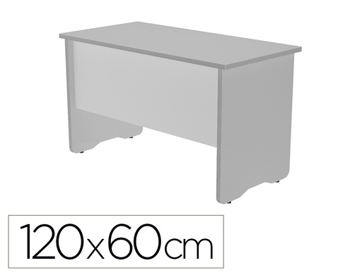 [2000AN02V24] MESA DE OFICINA ROCADA WORK 2000AB02 ALUMINIO/GRIS 120X60 CM