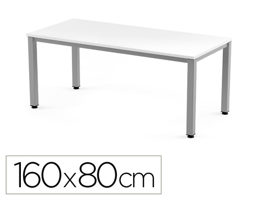 [2002AD04] MESA DE OFICINA ROCADA EXECUTIVE 2002AD04 ALUMINIO/BLANCO 160X80 CM