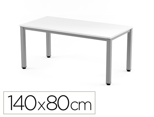 [2001AD04] MESA DE OFICINA ROCADA EXECUTIVE 2001AD04 ALUMINIO/BLANCO 140X80 CM