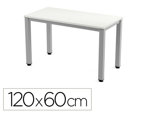 [2000AD04] MESA DE OFICINA ROCADA EXECUTIVE 2000AD04 ALUMINIO/BLANCO 120X60 CM