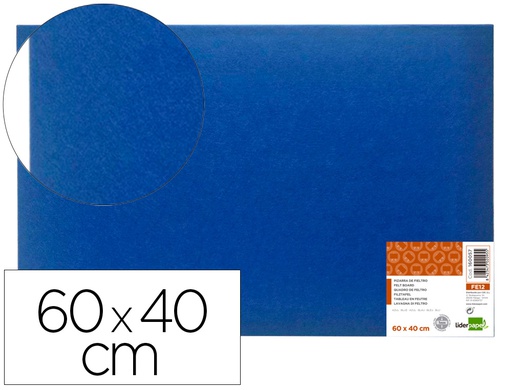 [FE12] TABLERO DE FIELTRO LIDERPAPEL MURAL COLOR AZUL 40X60 CM