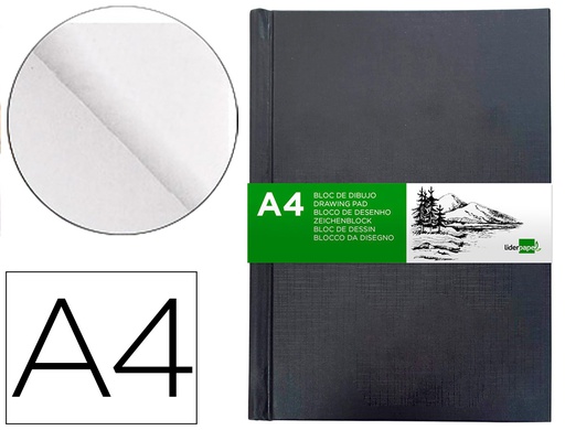 [DL11] BLOC DIBUJO LIDERPAPEL ESBOZOS ENCUADERNADO DIN A4 210X297 MM 100 HOJAS 100 GR/M2
