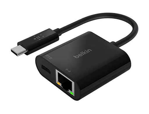 [INC001BTBK] ADAPTADOR BELKIN INC001BTBK USB-C A ETHERNET + CARGA 60W COLOR NEGRO